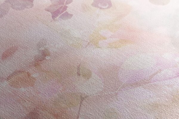 Stampa su tela – Foglie con tocco pastello
