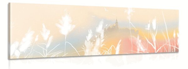 Quadro su tela – Castello magico circondato dalla natura