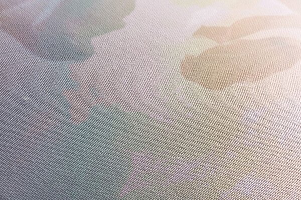 Quadro su tela – Riflesso delle foglie pastello