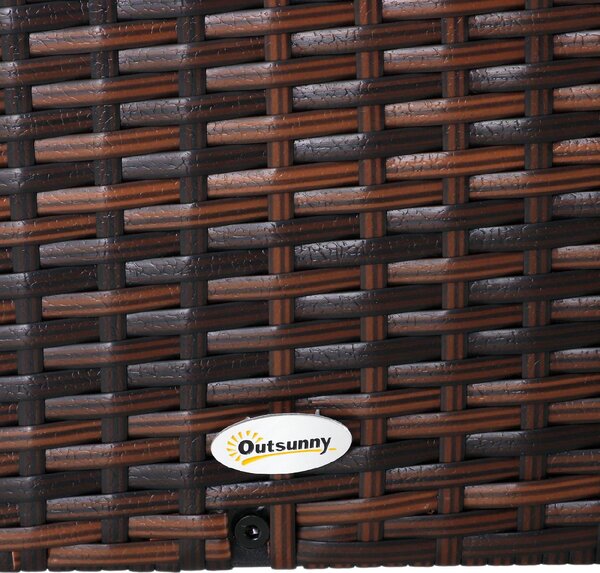 VivaGarden Divano da Esterno 2 Posti con Cuscini e Braccioli Ribaltabili in Rattan PE 129x63x67 cm colore Bianco