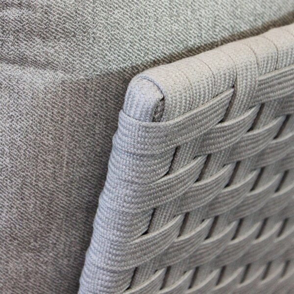 VivaGarden Divano da Esterno 2 Posti con Cuscini in Alluminio effetto Legno 150x91x71 cm colore Marrone/Grigio - Colombia