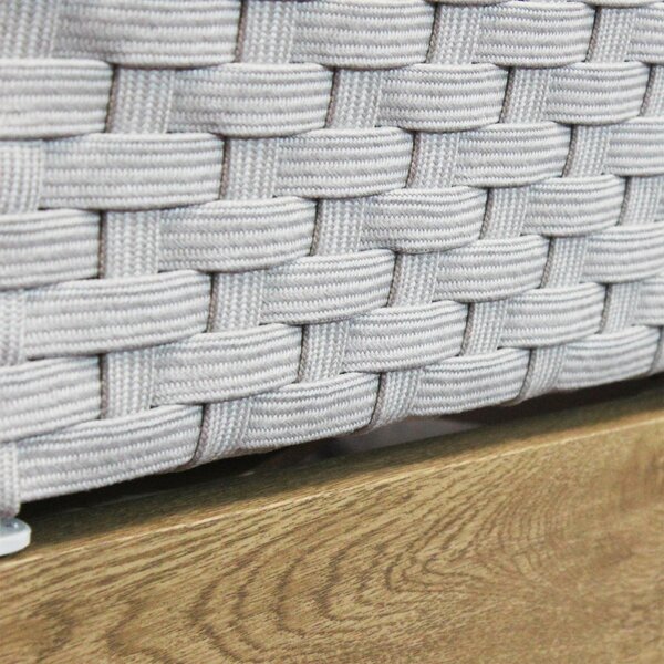 VivaGarden Divano da Esterno 2 Posti con Cuscini in Alluminio effetto Legno 150x91x71 cm colore Marrone/Grigio - Colombia