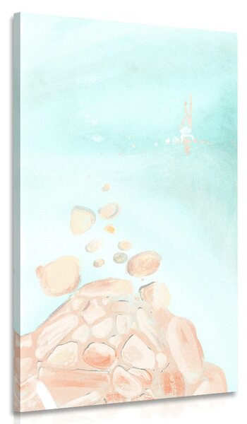 Stampa su tela – Donna sul mare aperto