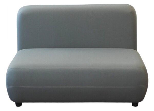 DecHome Divano da Esterno 2 Posti Modulare Centrale in Alluminio 119x65x76 cm colore Grigio Scuro