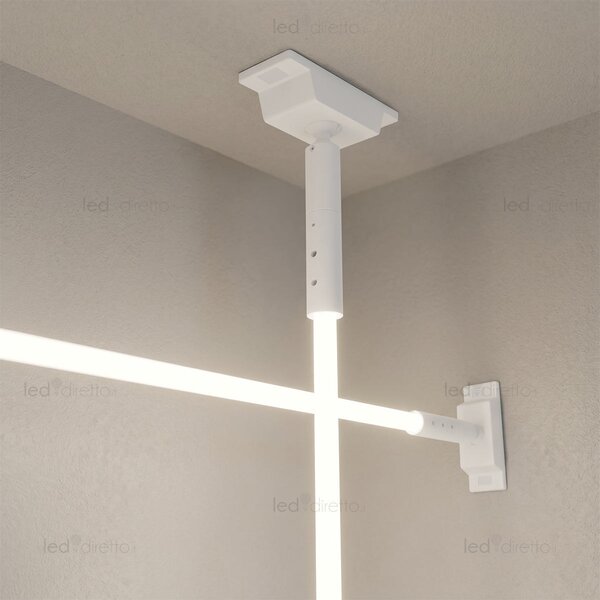 Profilo Sospeso STARLINE Bianca 25m per strisce LED con Banda e fissaggio Variante Lunghezza 25 Metri
