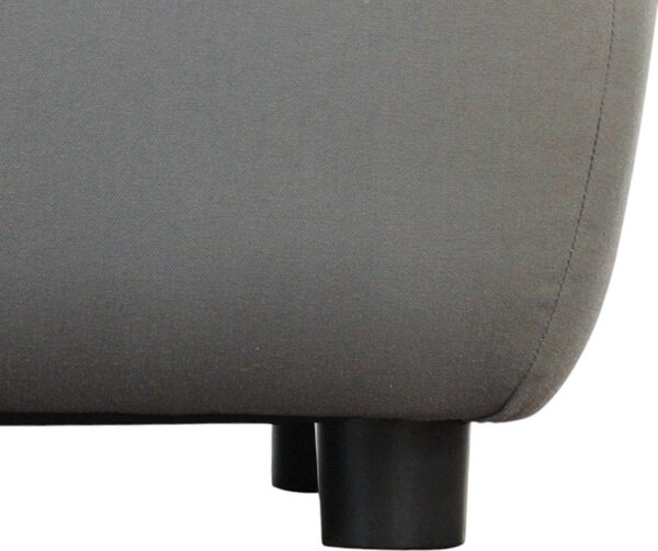 DecHome Divano da Esterno 2 Posti Modulare Centrale in Alluminio 119x65x76 cm colore Grigio Scuro