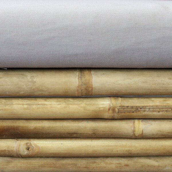 VivaGarden Divano da Esterno 3 Posti con Cuscini in Bamboo 190x74x80 cm colore Naturale - Borough