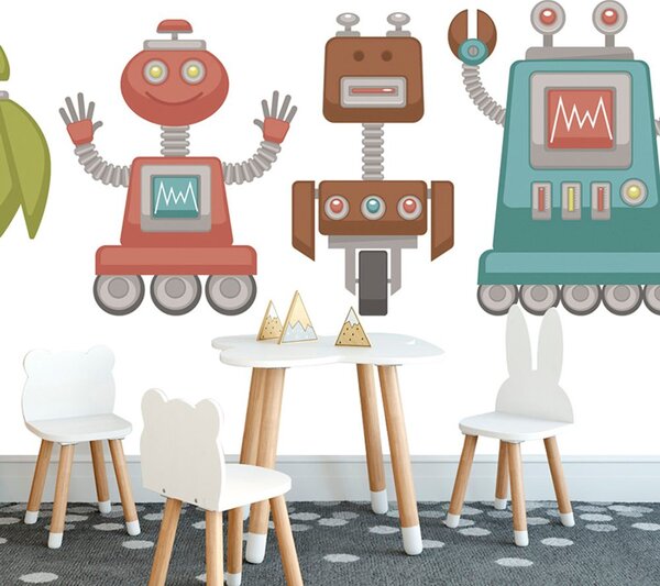 Carta da parati – Famiglia di robot