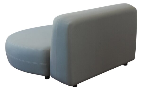 DecHome Divano da Esterno Modulare Centrale con Cuscini in Alluminio 127x110x40 cm colore Grigio Scuro