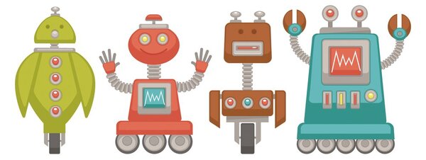 Carta da parati – Famiglia di robot