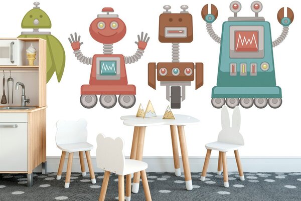 Carta da parati – Famiglia di robot