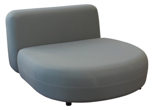 DecHome Divano da Esterno Modulare Centrale con Cuscini in Alluminio 127x110x40 cm colore Grigio Scuro