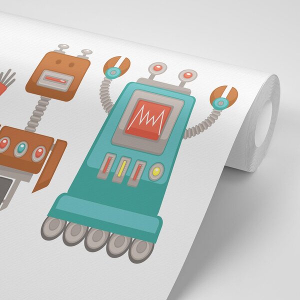 Carta da parati – Famiglia di robot