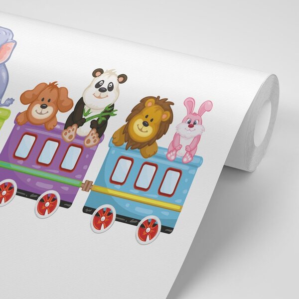 Carta da parati – Trenino con animali