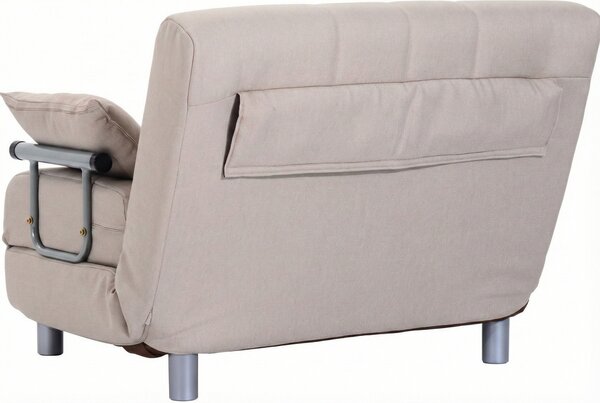 DecHome Divano Letto 2 Posti Moderno in Tessuto Dimensioni 102x82x81 cm colore Beige