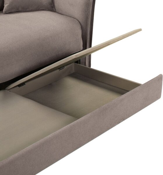 DecHome Divano Letto 2 Posti Moderno in Tessuto Dimensioni 176x93x97 cm colore Taupe - Cassie