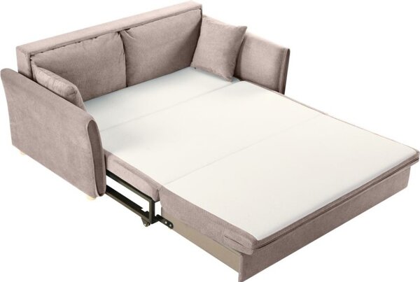 DecHome Divano Letto 2 Posti Moderno in Tessuto Dimensioni 176x93x97 cm colore Taupe - Cassie
