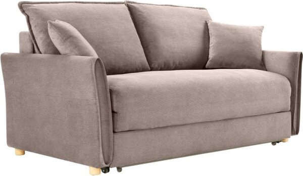 DecHome Divano Letto 2 Posti Moderno in Tessuto Dimensioni 176x93x97 cm colore Taupe - Cassie