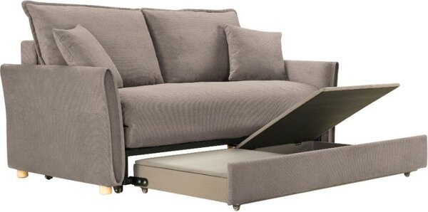 DecHome Divano Letto 2 Posti Moderno in Tessuto Dimensioni 176x93x97 cm colore Taupe - Cassie