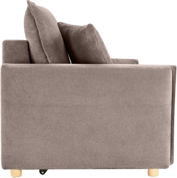 DecHome Divano Letto 2 Posti Moderno in Tessuto Dimensioni 176x93x97 cm colore Taupe - Cassie