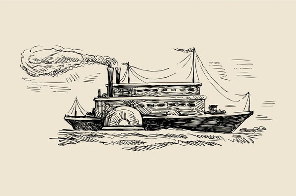 Carta da parati – Nave maestosa in stile retrò