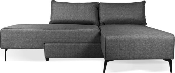 DecHome Divano Letto 2 Posti Moderno in Tessuto Dimensioni 75x290x85 cm colore Grigio - Armada