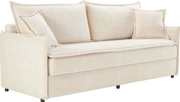 DecHome Divano Letto 2 Posti Moderno in Tessuto Dimensioni 217x86x95 cm colore Panna - Ghide