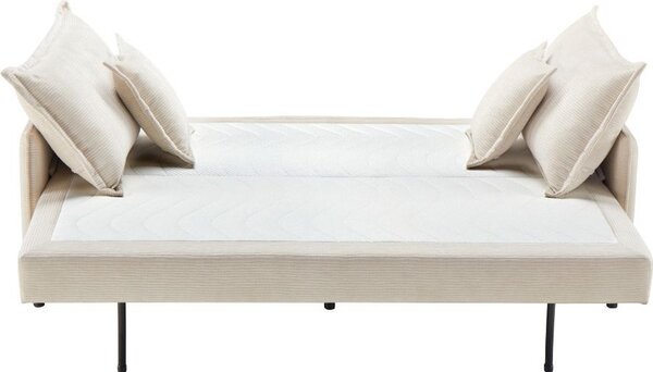 DecHome Divano Letto 2 Posti Moderno in Tessuto Dimensioni 217x86x95 cm colore Panna - Ghide