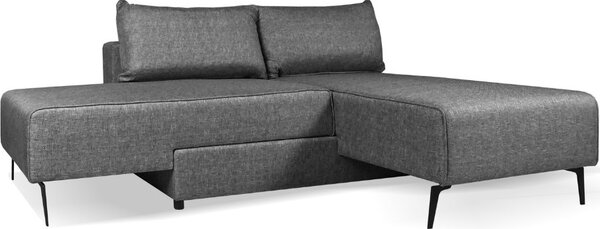 DecHome Divano Letto 2 Posti Moderno in Tessuto Dimensioni 75x290x85 cm colore Grigio - Armada