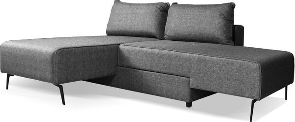 DecHome Divano Letto 2 Posti Moderno in Tessuto Dimensioni 75x290x85 cm colore Grigio - Armada