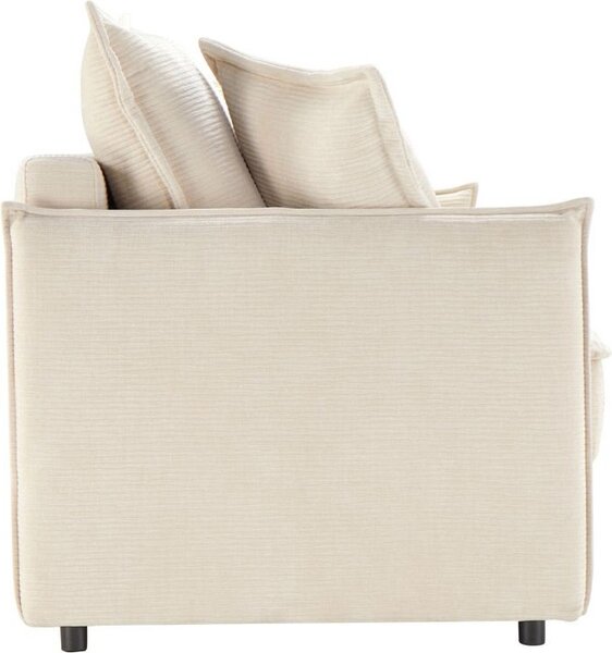 DecHome Divano Letto 2 Posti Moderno in Tessuto Dimensioni 217x86x95 cm colore Panna - Ghide