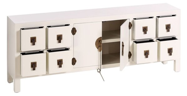 Cassettiera bassa bianca 130x50,5 cm Oriente - Ixia