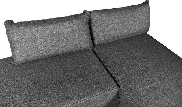 DecHome Divano Letto 2 Posti Moderno in Tessuto Dimensioni 75x290x85 cm colore Grigio - Armada