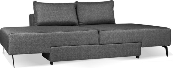 DecHome Divano Letto 2 Posti Moderno in Tessuto Dimensioni 75x290x85 cm colore Grigio - Armada