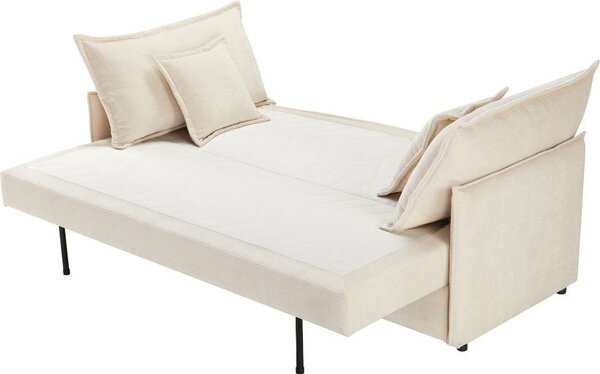 DecHome Divano Letto 2 Posti Moderno in Tessuto Dimensioni 217x86x95 cm colore Panna - Ghide