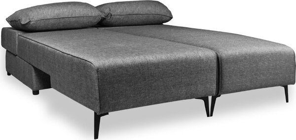 DecHome Divano Letto 2 Posti Moderno in Tessuto Dimensioni 75x290x85 cm colore Grigio - Armada