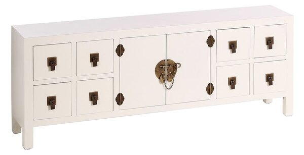 Cassettiera bassa bianca 130x50,5 cm Oriente - Ixia