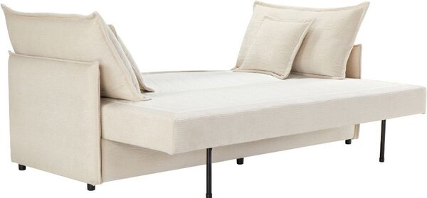 DecHome Divano Letto 2 Posti Moderno in Tessuto Dimensioni 217x86x95 cm colore Panna - Ghide