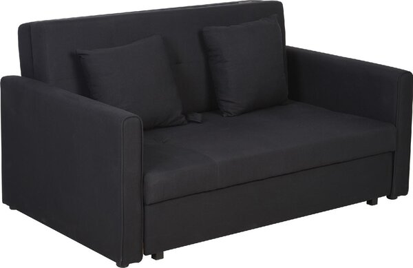 DecHome Divano Letto 2 Posti Moderno Vano Contenitore in Tessuto Dimensioni 152x101x81 cm colore Grigio Scuro