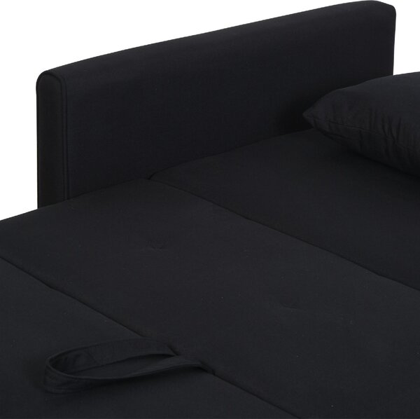 DecHome Divano Letto 2 Posti Moderno Vano Contenitore in Tessuto Dimensioni 152x101x81 cm colore Grigio Scuro