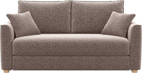 DecHome Divano Letto 2 Posti Moderno Vano Contenitore in Tessuto Dimensioni 180x93x97 cm colore Taupe - Cosy