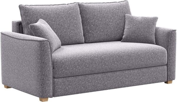 DecHome Divano Letto 2 Posti Moderno Vano Contenitore in Tessuto Dimensioni 180x93x97 cm colore Grigio - Cosy