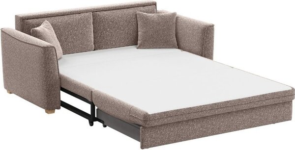 DecHome Divano Letto 2 Posti Moderno Vano Contenitore in Tessuto Dimensioni 180x93x97 cm colore Taupe - Cosy