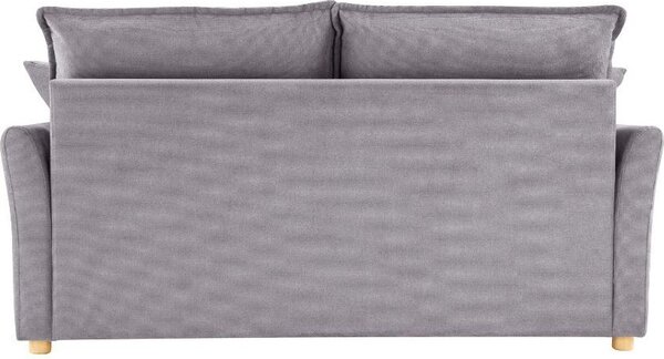 DecHome Divano Letto 2 Posti Moderno Vano Contenitore in Tessuto Dimensioni 176x93x97 cm colore Grigio - Cassie