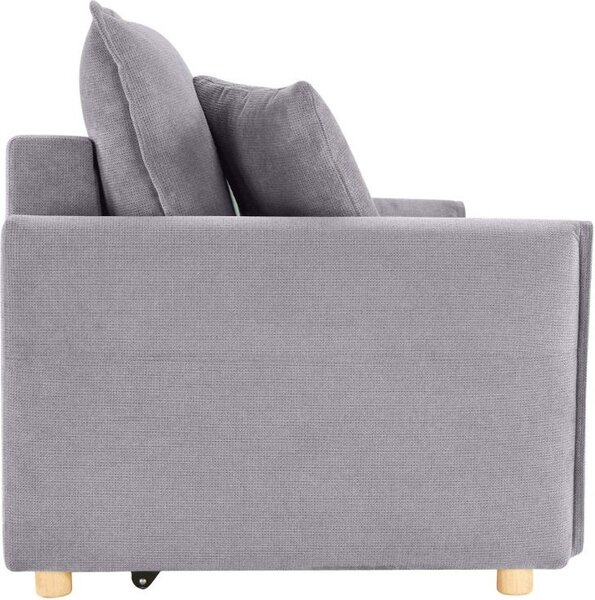 DecHome Divano Letto 2 Posti Moderno Vano Contenitore in Tessuto Dimensioni 176x93x97 cm colore Grigio - Cassie
