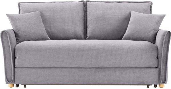 DecHome Divano Letto 2 Posti Moderno Vano Contenitore in Tessuto Dimensioni 176x93x97 cm colore Grigio - Cassie
