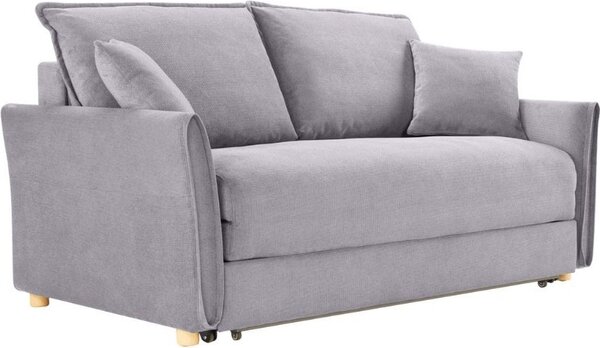 DecHome Divano Letto 2 Posti Moderno Vano Contenitore in Tessuto Dimensioni 176x93x97 cm colore Grigio - Cassie