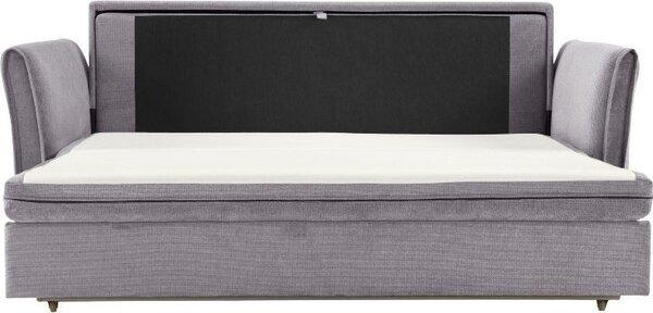 DecHome Divano Letto 2 Posti Moderno Vano Contenitore in Tessuto Dimensioni 176x93x97 cm colore Grigio - Cassie