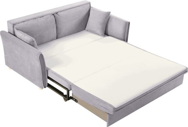 DecHome Divano Letto 2 Posti Moderno Vano Contenitore in Tessuto Dimensioni 176x93x97 cm colore Grigio - Cassie