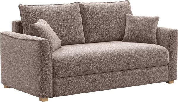 DecHome Divano Letto 2 Posti Moderno Vano Contenitore in Tessuto Dimensioni 180x93x97 cm colore Taupe - Cosy